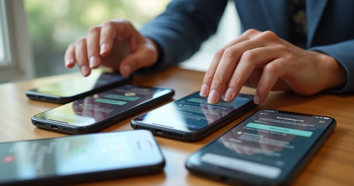 Análise de landing page aberta em smartphones