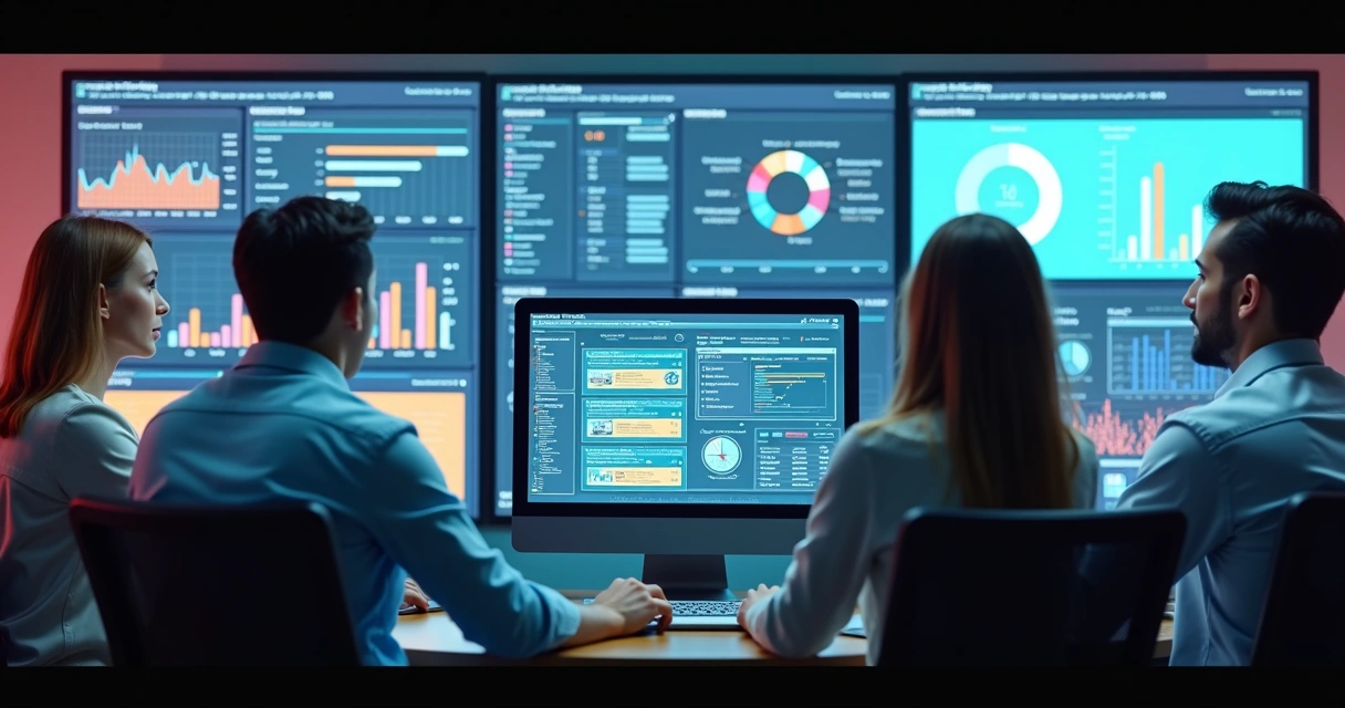 Painel de análise de moderação de anúncios por IA, com gráficos e alertas de rejeição em destaque 