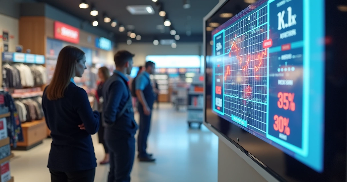 Análise gráfica do movimento de clientes em loja física 