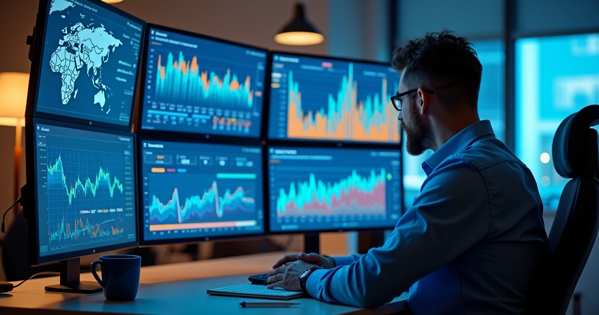 Consultoria Marketplace: Diagnóstico e Estratégias para Vender Mais 1 Profissional analisando dados de vendas em marketplace em ambiente de escritório