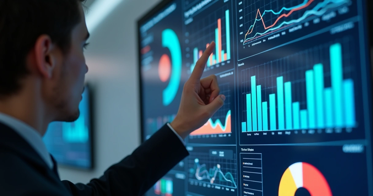 Painel de análise de dados mostrando padrões de respostas captados por IA 