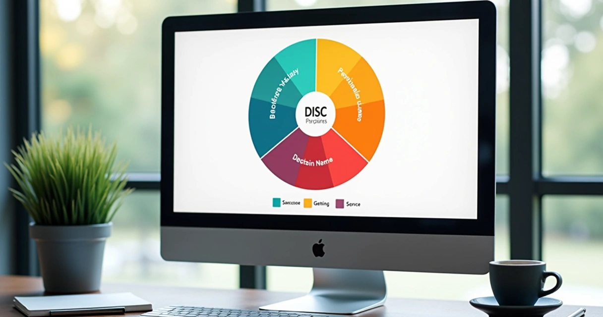 Gráfico colorido mostrando análise de perfis em equipe 