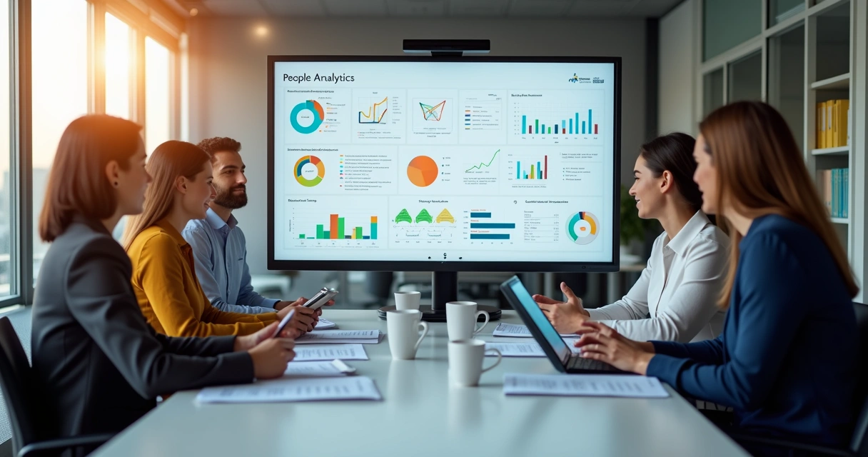 Gráfico de análise de dados de pessoas em equipe de RH