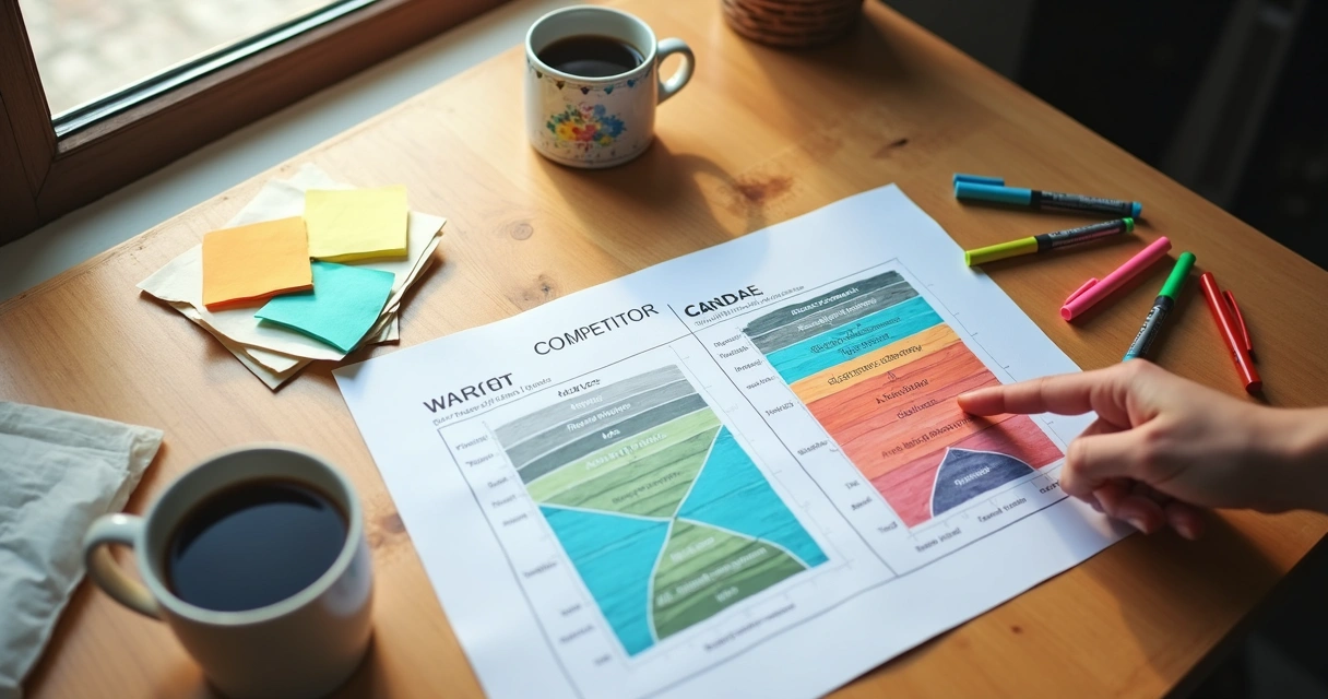 Quadro com gráficos coloridos ajudando a decidir posicionamento de empresa. 