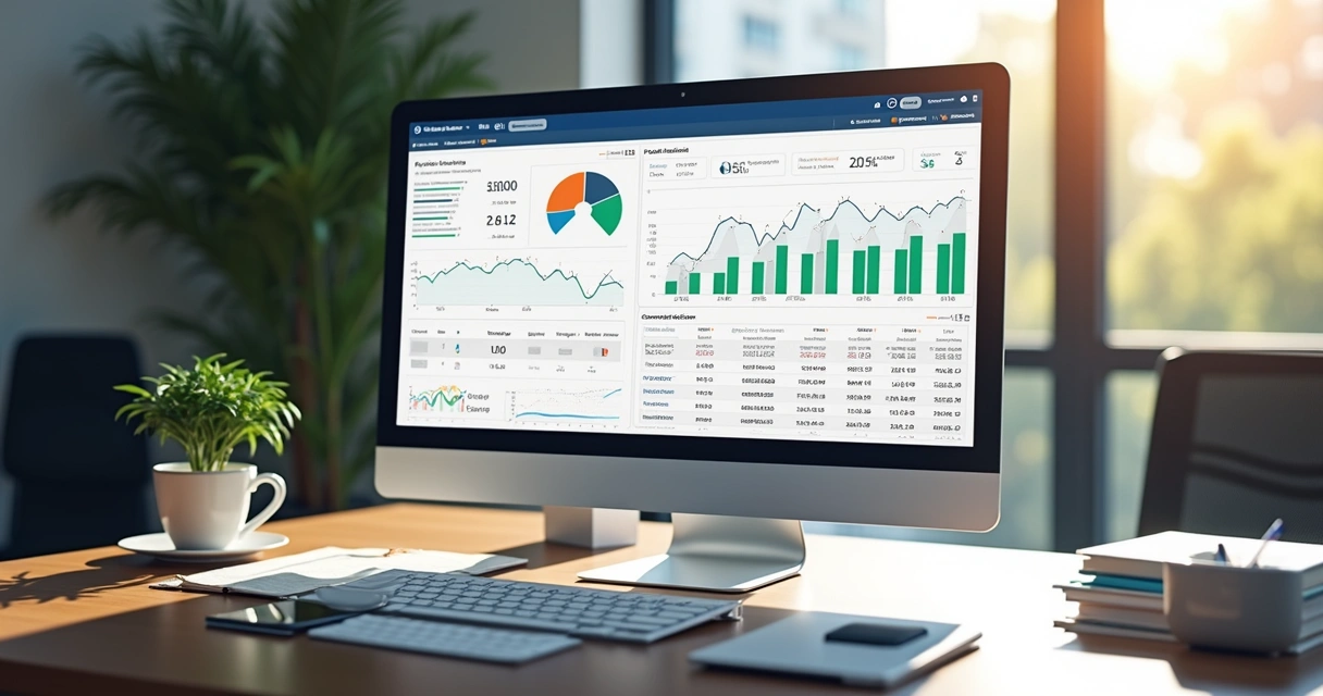 Tela de computador exibindo gráficos detalhados de preços históricos de licitações com tabelas e indicadores financeiros visíveis 