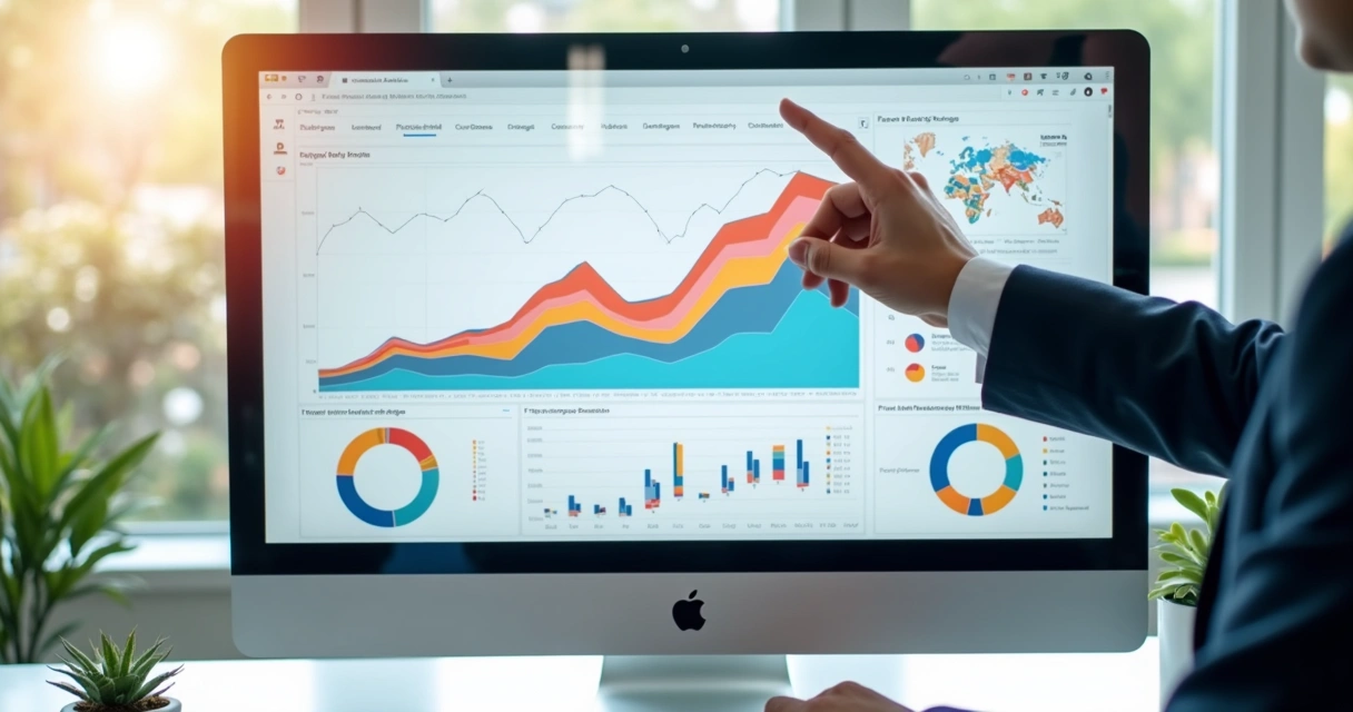 Gráfico preditivo de inadimplência sendo analisado em tela de computador moderno 