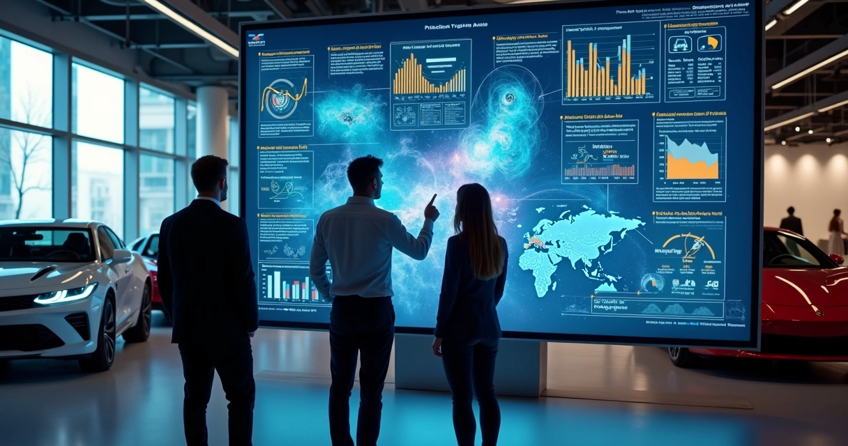 Gráfico mostra previsão de vendas em concessionária 