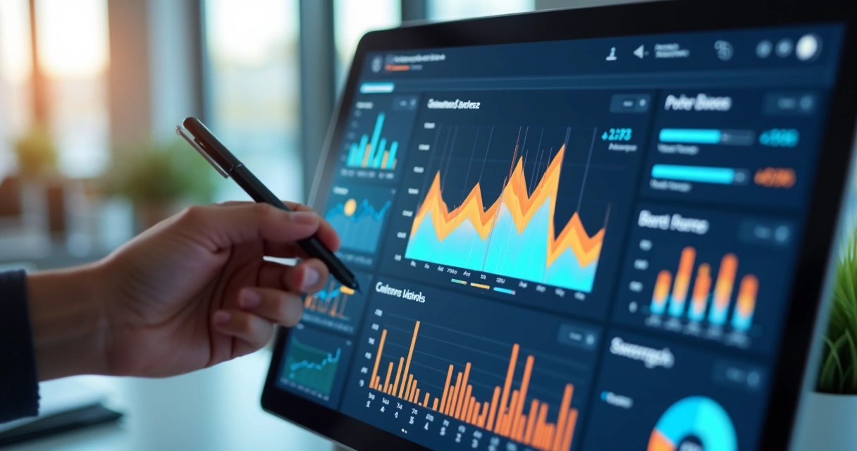 Dashboard digital com análise preditiva de vendas por IA 