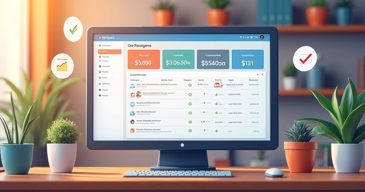 Tela de análise de produto no Filtripack mostrando métricas de comissão e vendas 