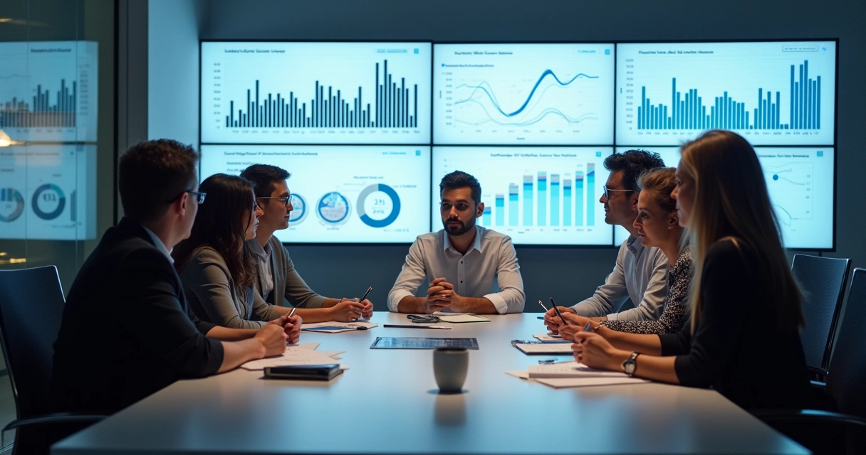 Equipe analisando resultados de campanhas personalizadas no LinkedIn 