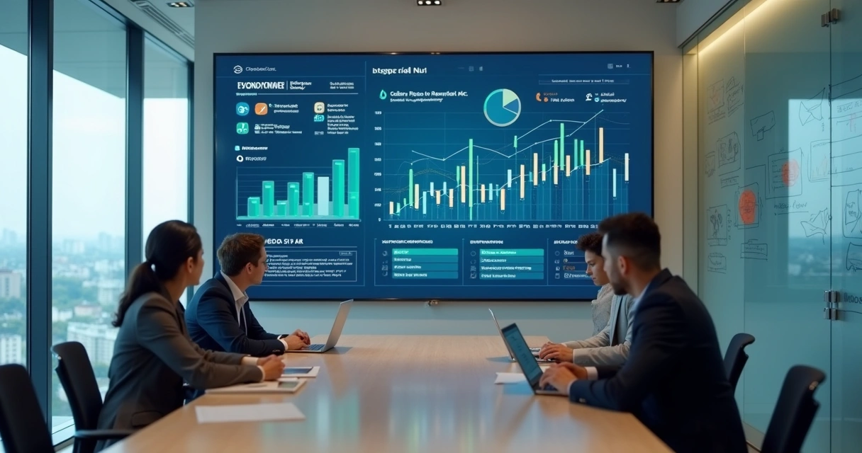 Gestor jurídico analisando painel de dados de retornos de ARs em escritório moderno 