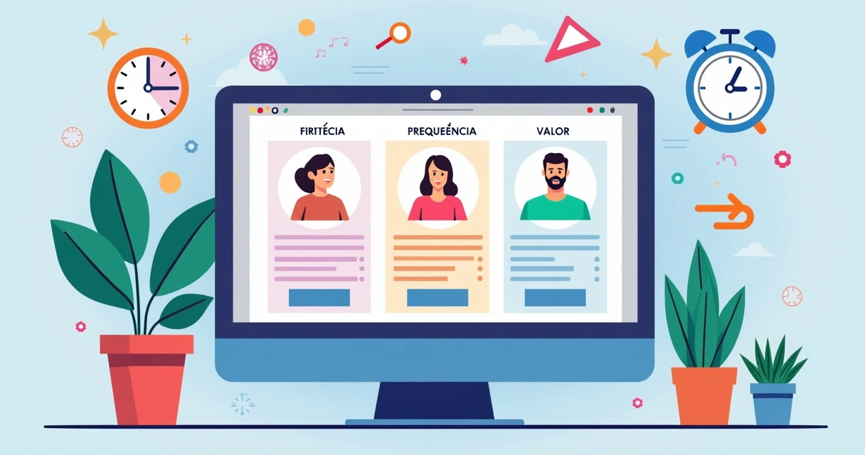 Gráfico de recência, frequência e valor em IA para e-commerce 