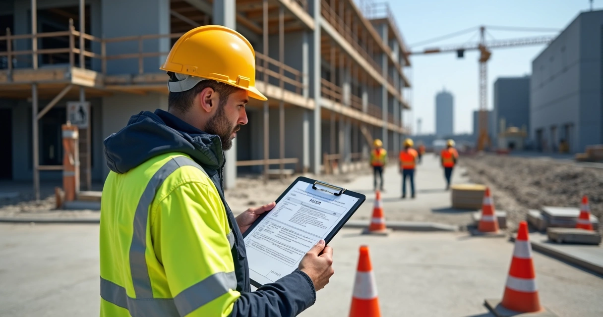 Supervisor avaliando área de trabalho em altura antes da atividade
