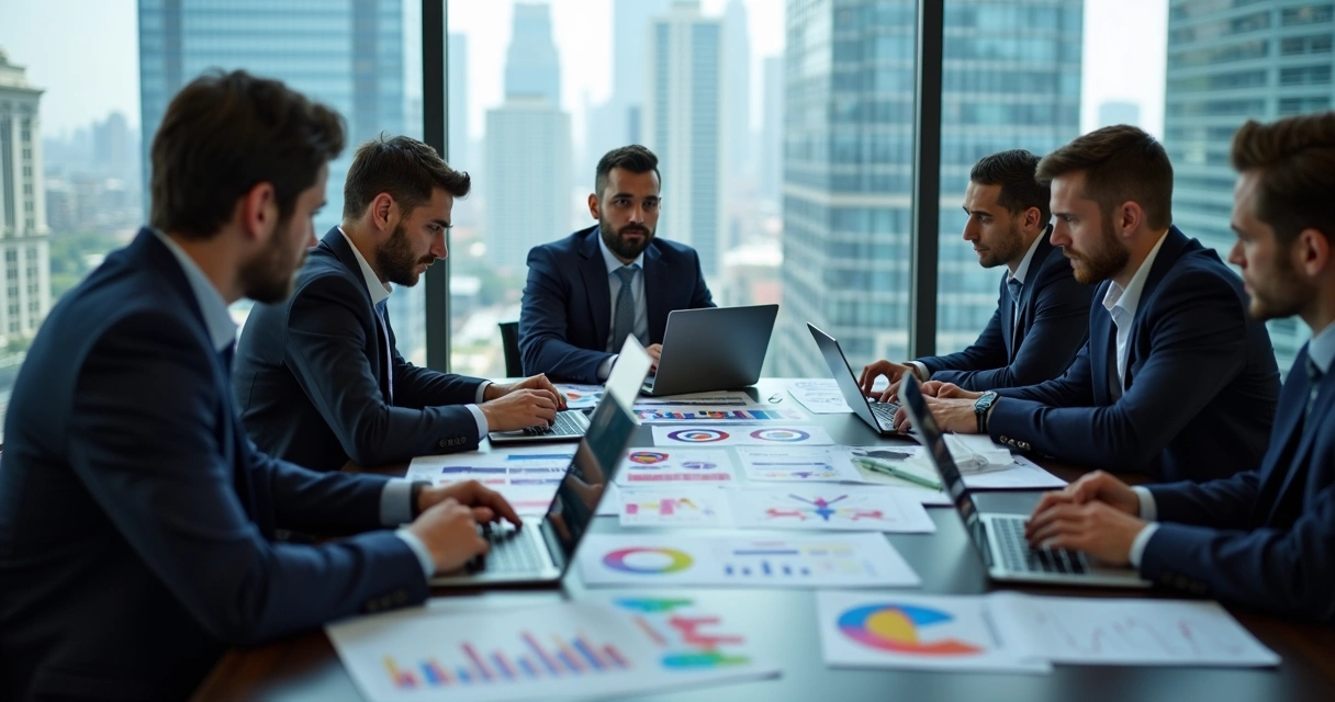 Gráficos de análise de riscos em ambiente corporativo