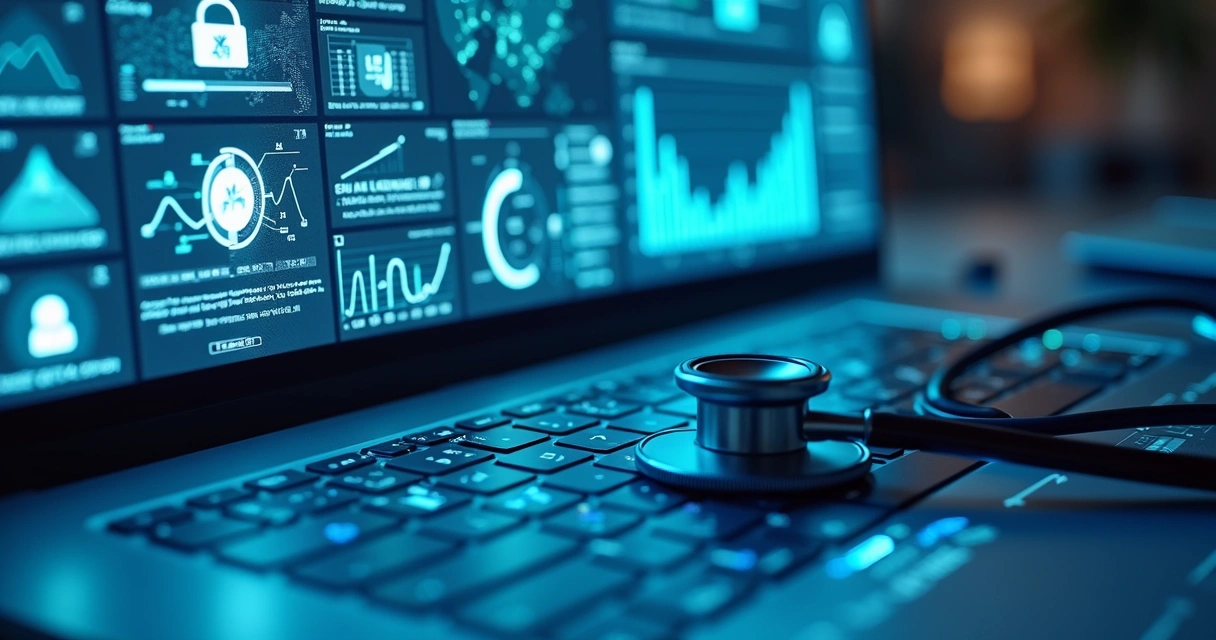 Painel digital com gráficos mostrando análise de segurança de cookies 