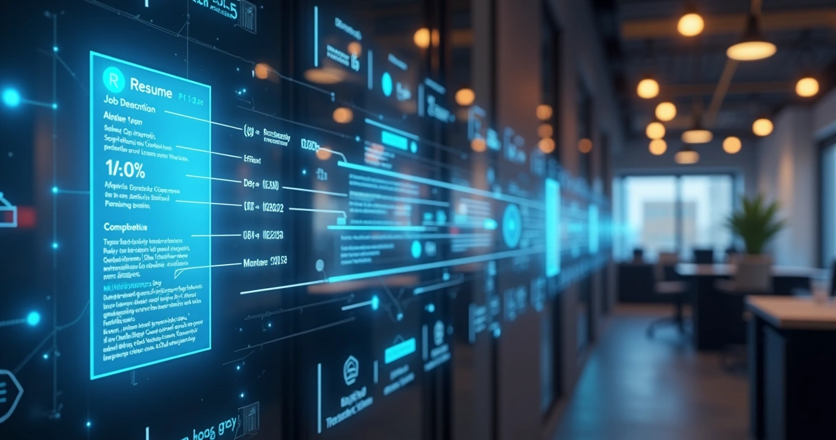 Algoritmo analisando compatibilidade entre currículo e vaga 