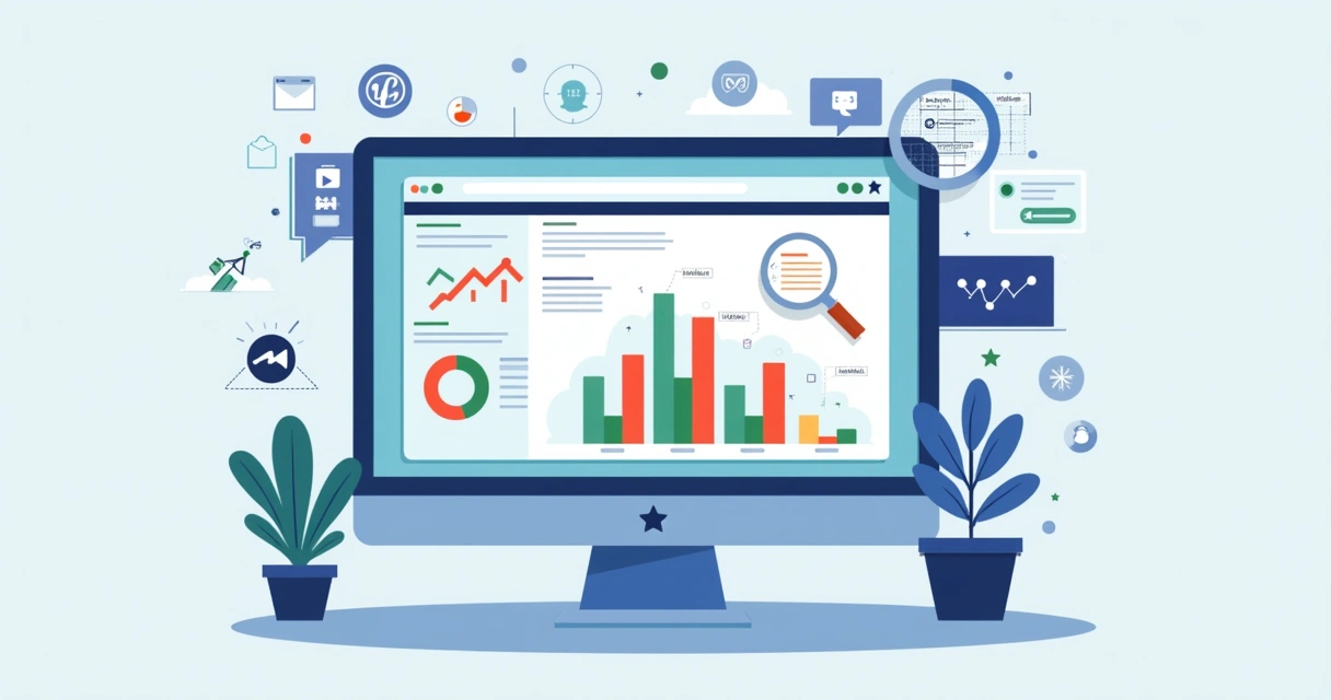 Dashboard de análise de sentimento com gráficos em barras e nuvens de palavras-chave 