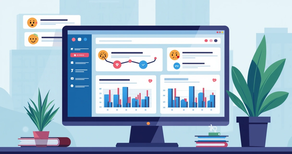 Tela de análise de sentimentos da IA no atendimento digital 