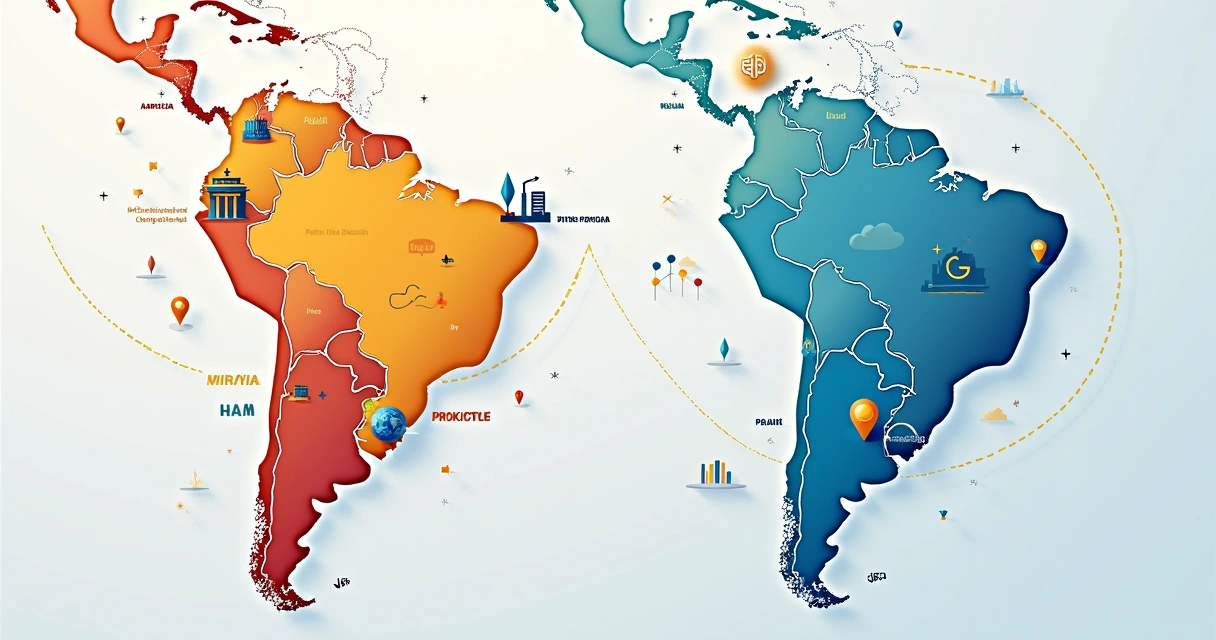 Gráfico comparando alcance de SEO local e nacional em mapa do Brasil 