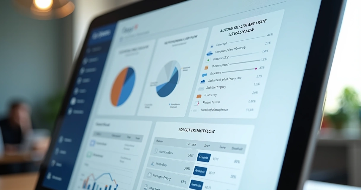 Tela com análise de SEO e automação em site corporativo 
