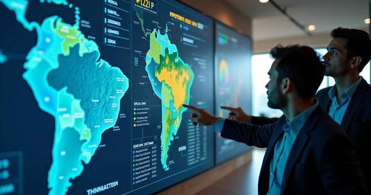 Guia de integrações para software de prospecção B2B na prática com CRM 5 Mapas e gráficos mostrando cálculo de TAM, SAM e SOM