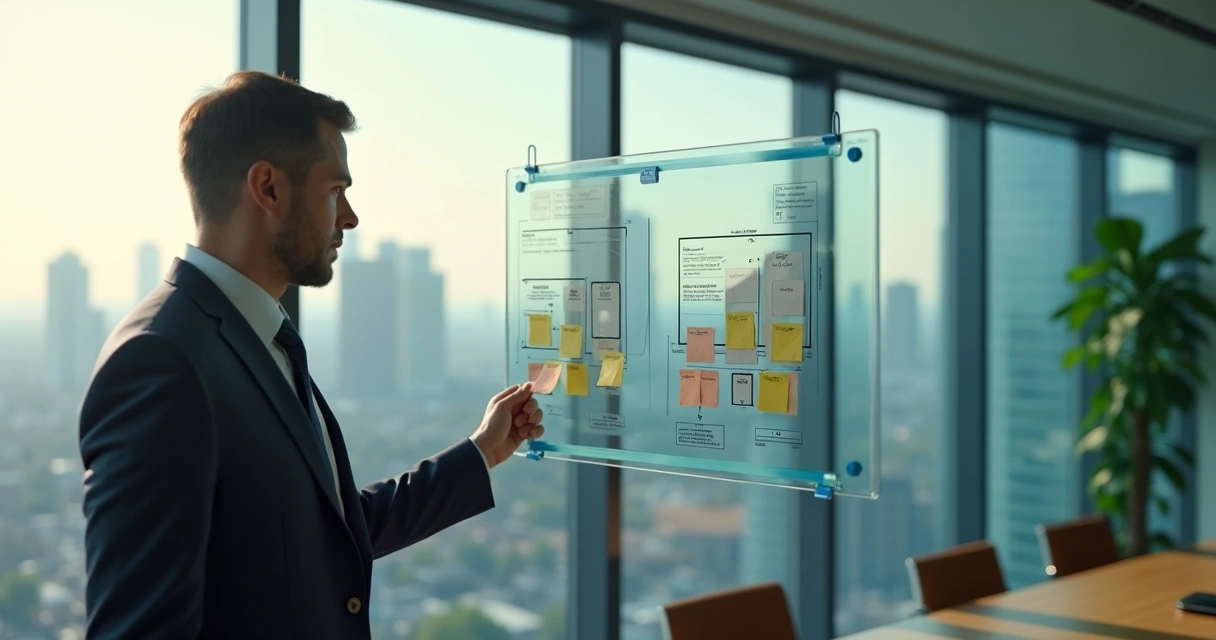Executivo analisando a tangibilidade dos ativos da empresa 