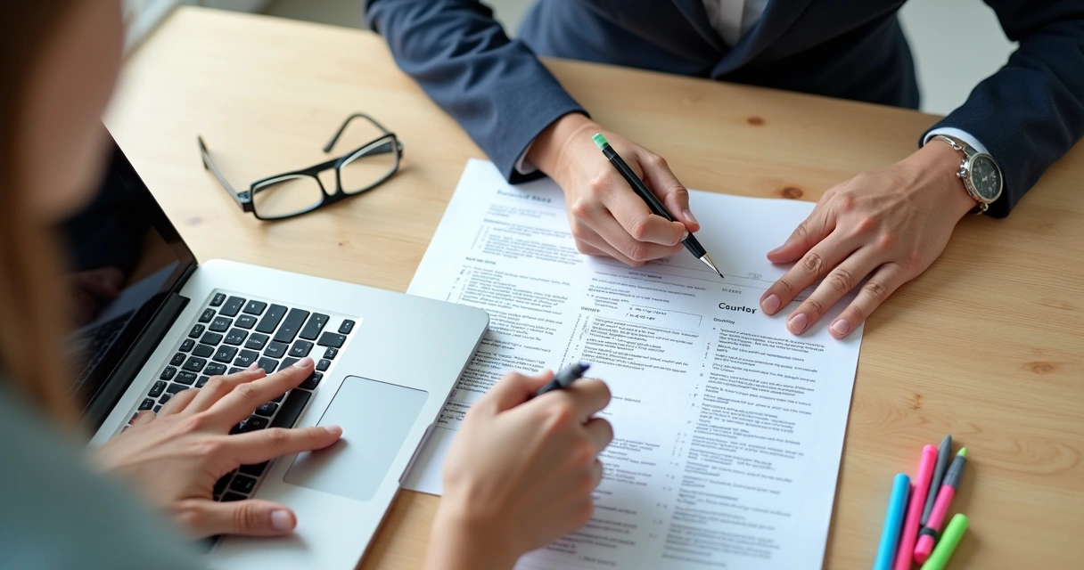 Temas tributários analisados em mesa de escritório 