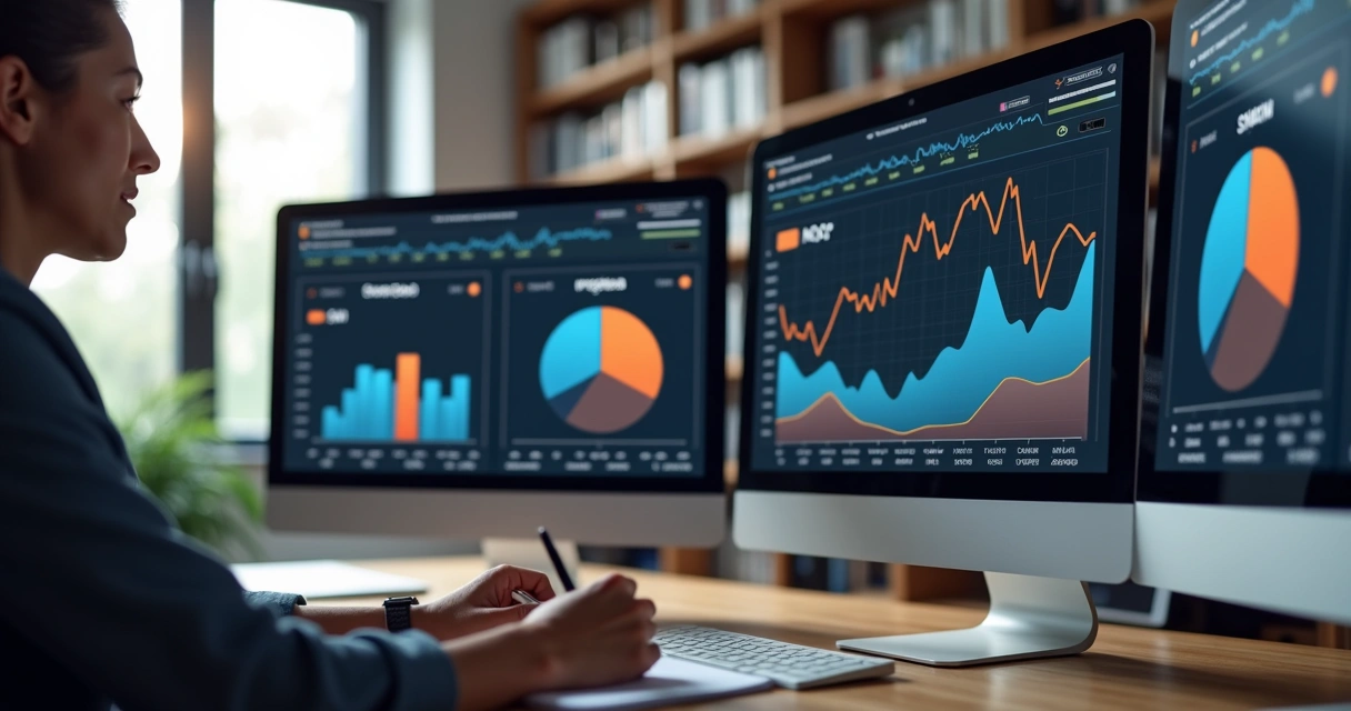 Pessoa analisando tendências do mercado de previsões online