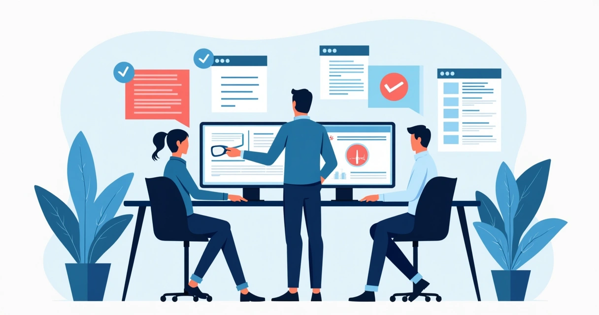 Equipe analisando transações online suspeitas 
