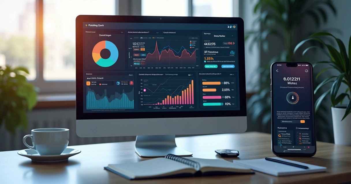 Tela de computador mostrando análise detalhada de transações financeiras com gráficos e alertas em tempo real 