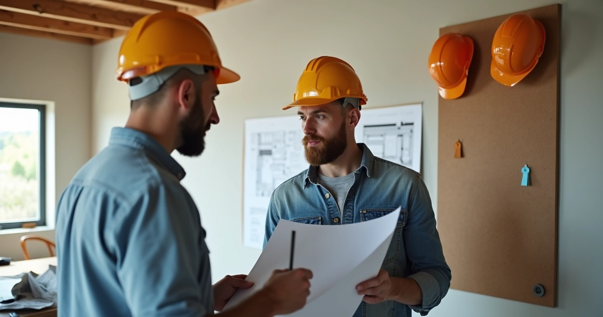 Engenheiro e arquiteto vistoriando imóvel para regularização 