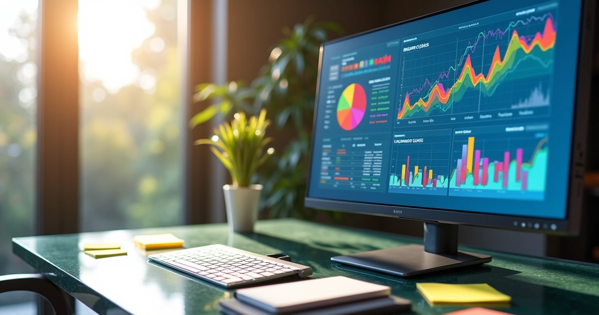 Analytics dashboard with graphs and startup stats 
