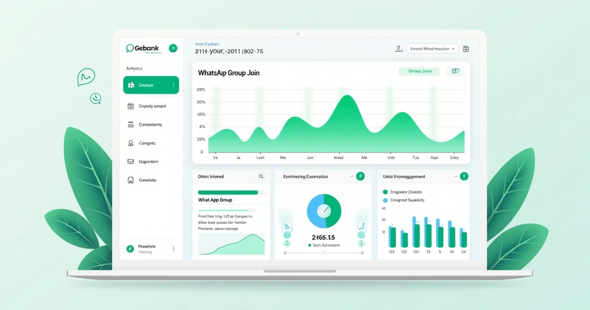 Analytics dashboard showing WhatsApp group join data
