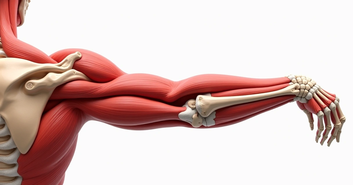 Anatomia muscular do tríceps no braço