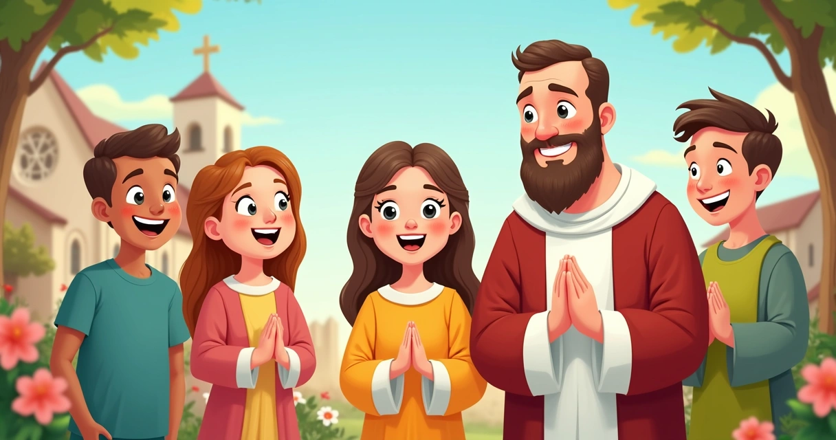 desenhos de santos católicos em ambiente infantil 