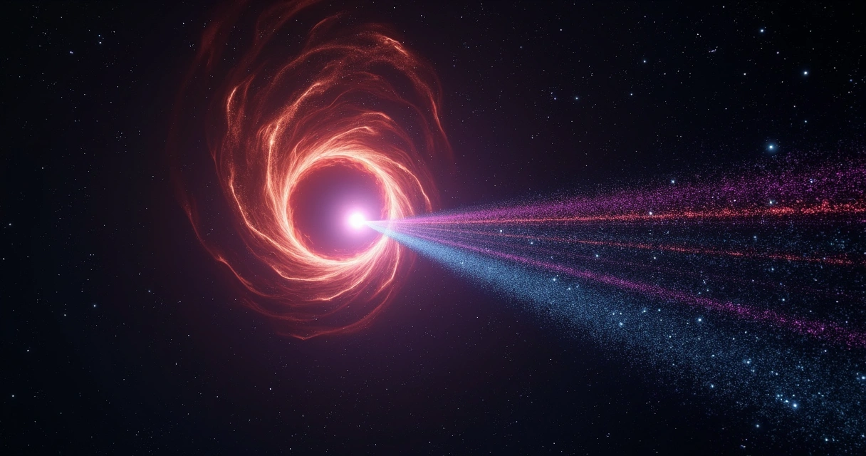 Zoom detalhado em área da sombra do buraco negro destacando possíveis anomalias