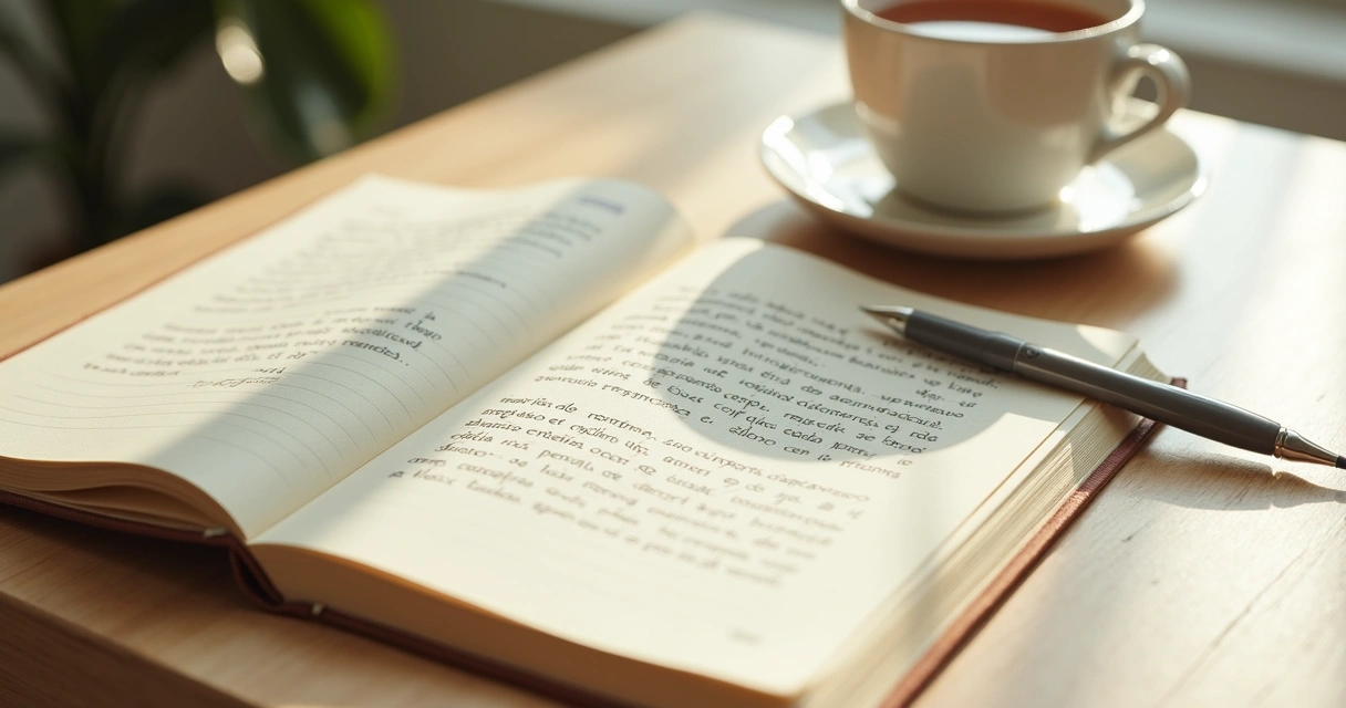 Cuaderno con notas sobre límites emocionales y reflexión personal 