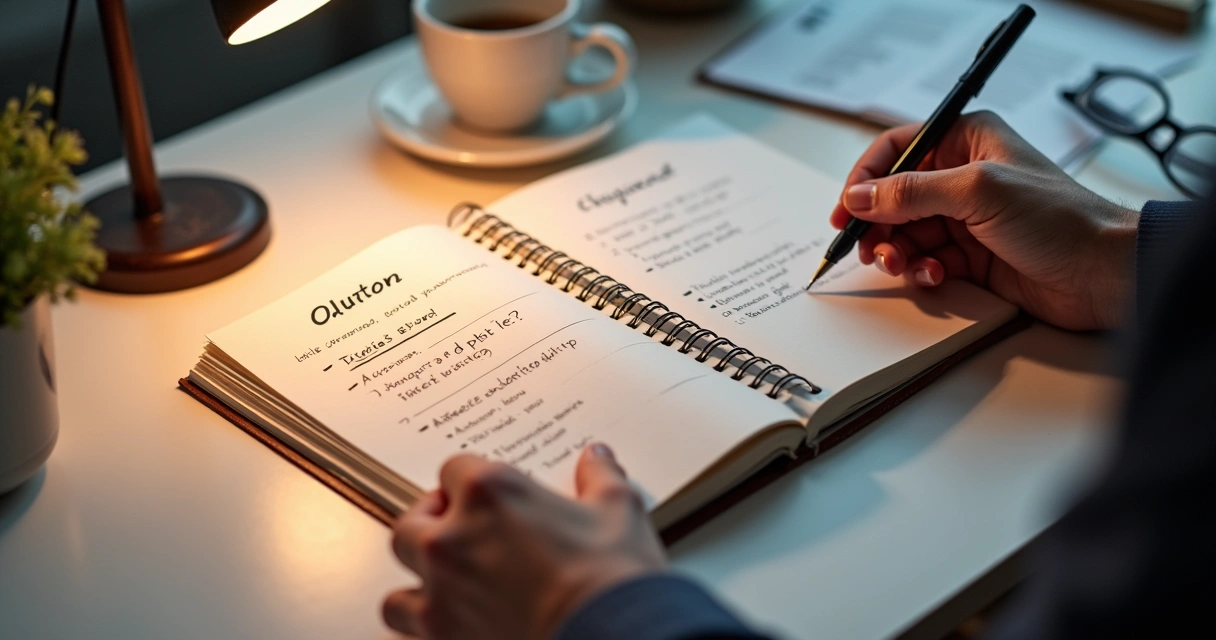 Caderno com critérios humanos para tomada de decisão