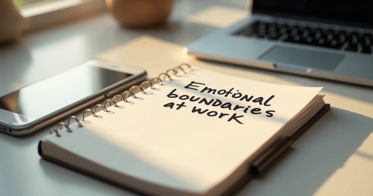 Caderno com anotações sobre limites no trabalho