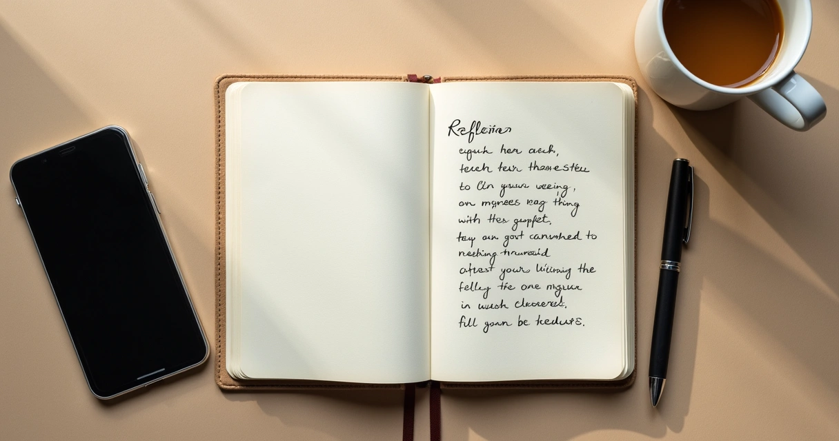 Caderno com anotações de reflexão após receber crítica 