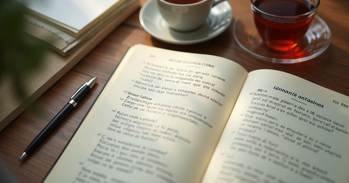 Caderno com anotações e reflexão ética