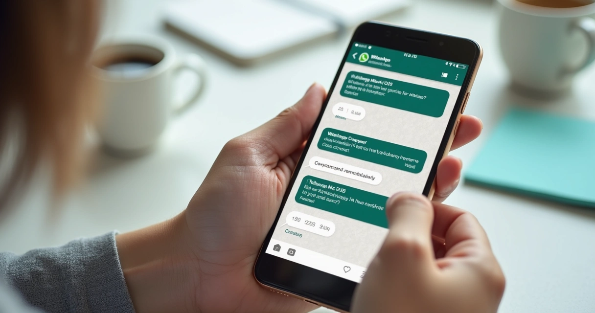 Pessoa anotando gastos no WhatsApp usando celular 