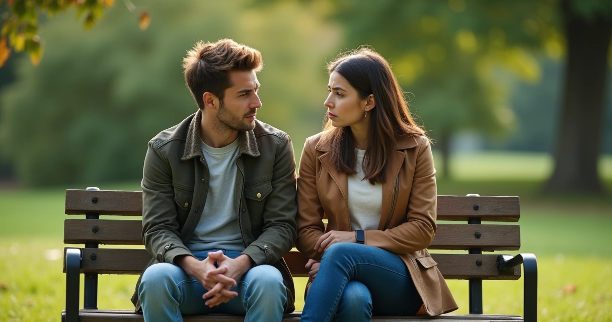 Dois amigos sentados, preocupados, não conversando por ansiedade 