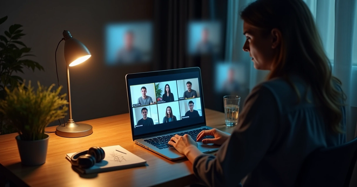 Como a ansiedade afeta percepções durante reuniões virtuais