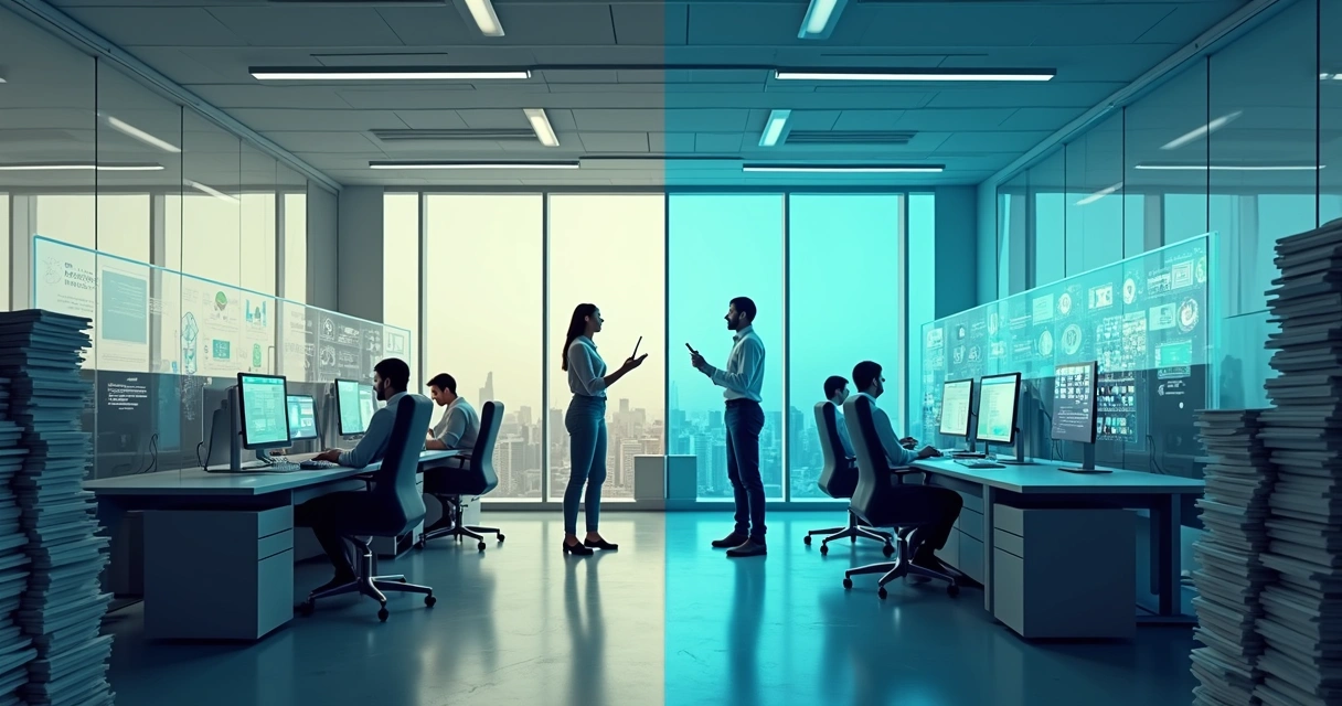 Comparação visual antes e depois da adoção de atendimento digital personalizado 