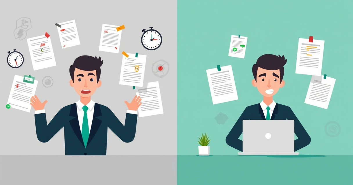 Comparativo visual entre proposta manual e automatizada 