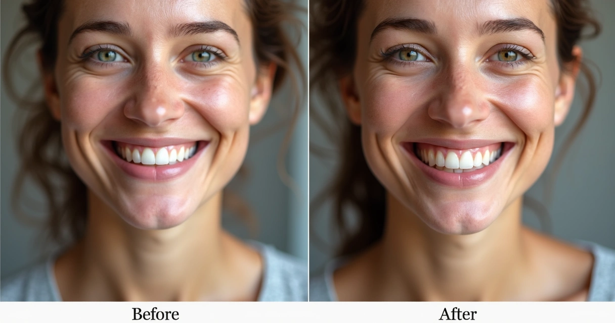 Antes e depois com depoimentos de pacientes de clínica 