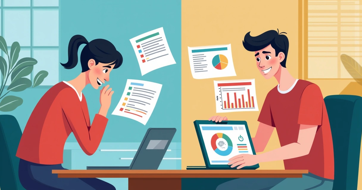 Representação visual de antes e depois de usar um infoproduto educativo