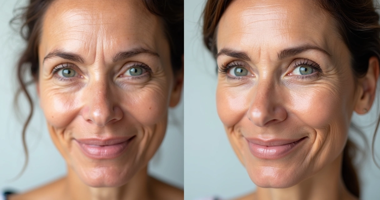Comparação antes e depois do peeling de fenol em pele madura 