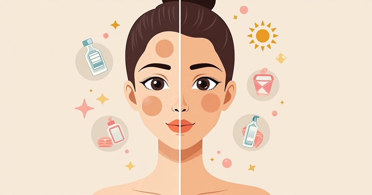 Comparativo antes e depois do tratamento de melasma 